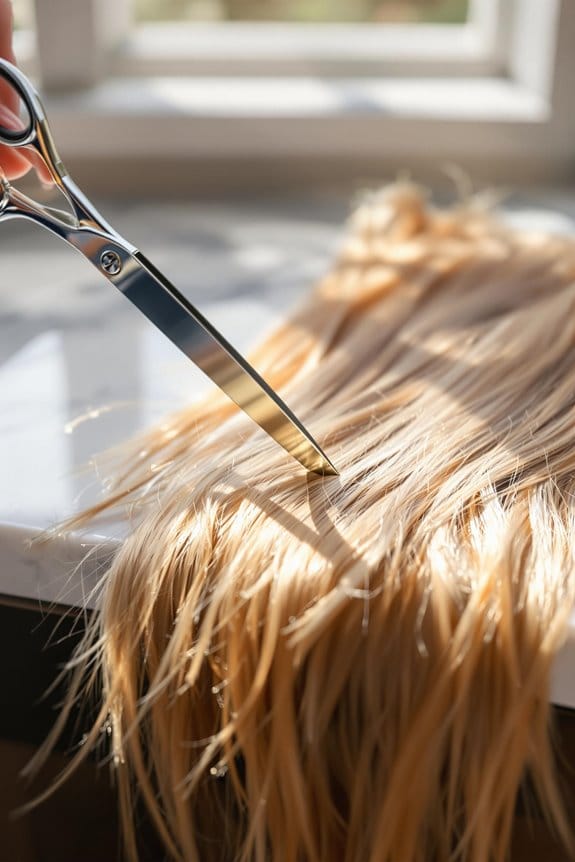 regularly trim split ends