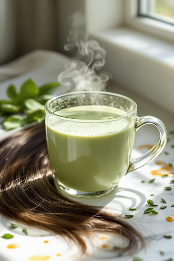 revitalize hair with green tea