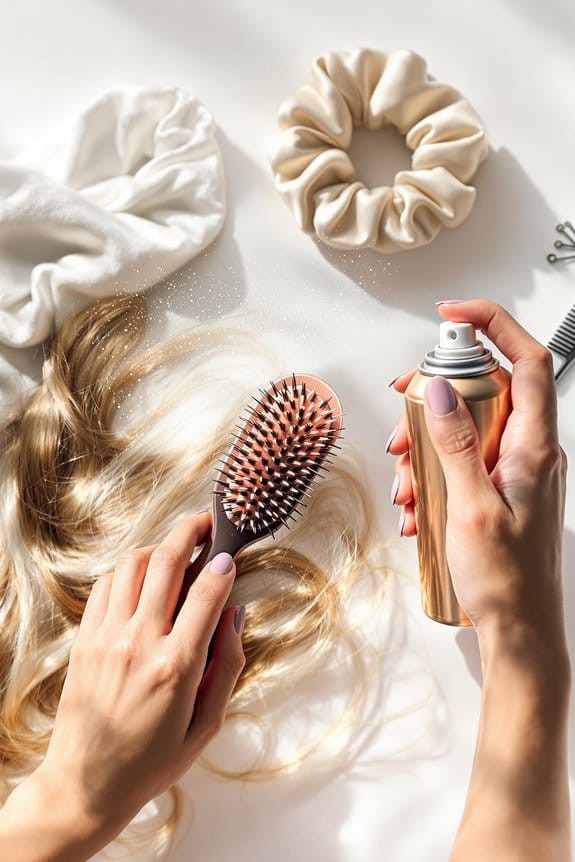 tame unruly hair strands